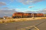 CP AC44CW Locomotives leading a train